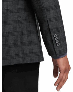 Joseph Abboud Modern Fit Wool Sport Coat, Gray Plaid -Joseph Abboud Store MW40 15LR 04 JOSEPH ABBOUD GREY PLAID ALT1