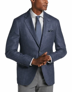 Joseph Abboud Modern Fit Textured Sport Coat, Blue