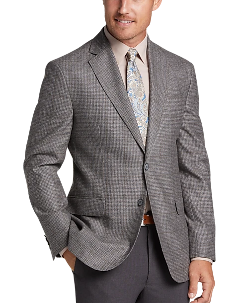 Joseph Abboud Modern Fit Sport Coat, Gray Check 3 Joseph Abboud Modern Fit Sport Coat, Gray Check