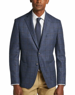Joseph Abboud Modern Fit Sport Coat, Blue Windowpane Plaid