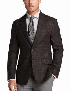Joseph Abboud Slim Fit Sport Coat, Burgundy Plaid