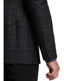 Joseph Abboud Slim Fit Sport Coat, Charcoal Windowpane Plaid -Joseph Abboud Store MW40 165W 66 JOSEPH ABBOUD CHARCOAL WINDOWPANE ALT1