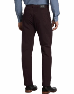 Joseph Abboud Modern Fit Power Stretch 5-Pocket Pants, Flint -Joseph Abboud Store MW40 22MM 06 JOSEPH ABBOUD BURGUNDY ALT1 4