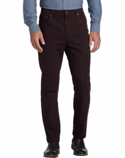 Joseph Abboud Modern Fit Power Stretch 5-Pocket Pants, Black