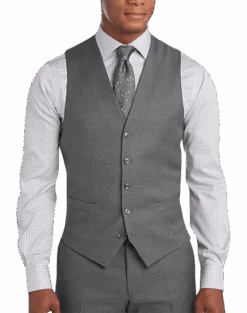 Joseph Abboud Black Modern Fit Suit Separates Vest