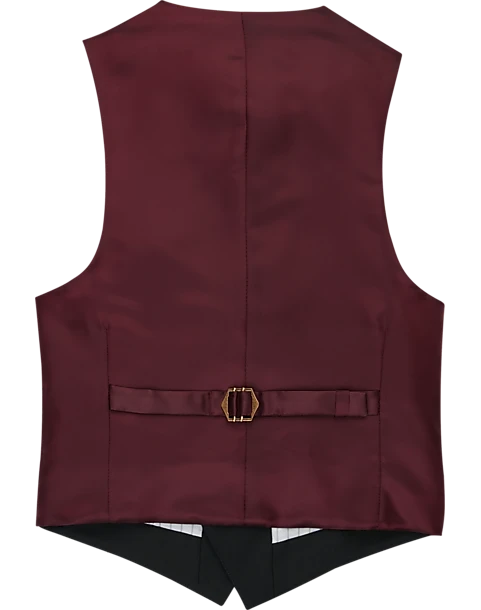 Joseph Abboud Boys Suit Separates Vest, Black & Burgundy 4 Joseph Abboud Boys Suit Separates Vest, Black & Burgundy - Image 2