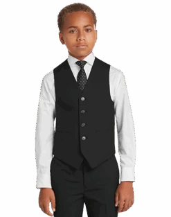 Joseph Abboud Boys Suit Separates Vest, Charcoal