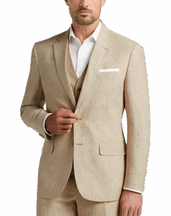 JOE Joseph Abboud Linen Slim Fit Suit Separates Coat, Tan -Joseph Abboud Store MW40 3RTA 23 JOE JOSEPH ABBOUD TAN CHAMBRAY ALT7