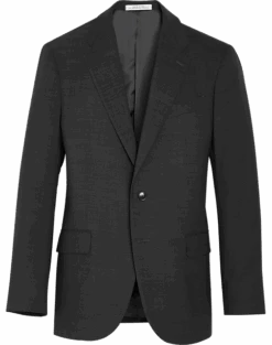 Joseph Abboud Charcoal Tic Slim Fit Suit Separates Coat