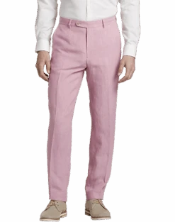 JOE Joseph Abboud Linen Slim Fit Suit Separates Dress Pant, Rose