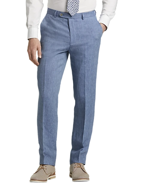 JOE Joseph Abboud Linen Slim Fit Suit Separates Dress Pant, Light Blue 3 JOE Joseph Abboud Linen Slim Fit Suit Separates Dress Pant, Light Blue