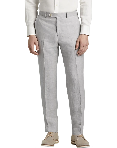 JOE Joseph Abboud Linen Slim Fit Suit Separates Dress Pant, Light Gray 3 JOE Joseph Abboud Linen Slim Fit Suit Separates Dress Pant, Light Gray