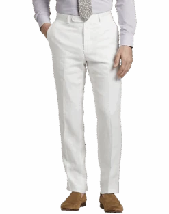 JOE Joseph Abboud Linen Slim Fit Suit Separates Dress Pant, White