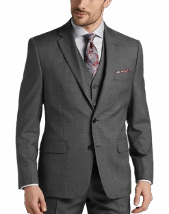 Joseph Abboud Classic Fit Suit Separates Coat, Gray Sharkskin -Joseph Abboud Store MW40 3XAT 90 JOSEPH ABBOUD GRAY SHARKSKIN ALT2