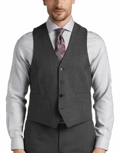 Joseph Abboud Classic Fit Suit Separates Vest, Gray Sharkskin