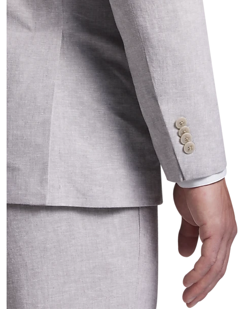 JOE Joseph Abboud Slim Fit Linen Blend Suit Separates Coat, Light Gray 4 JOE Joseph Abboud Slim Fit Linen Blend Suit Separates Coat, Light Gray - Image 2