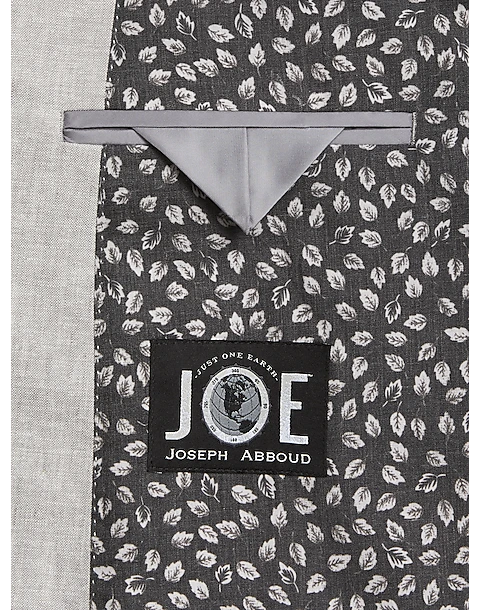 JOE Joseph Abboud Slim Fit Linen Blend Suit Separates Coat, Light Gray 5 JOE Joseph Abboud Slim Fit Linen Blend Suit Separates Coat, Light Gray - Image 3