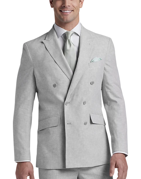 JOE Joseph Abboud Slim Fit Linen Blend Suit Separates Coat, Light Gray 3 JOE Joseph Abboud Slim Fit Linen Blend Suit Separates Coat, Light Gray