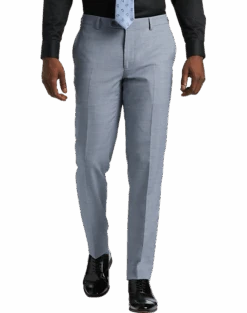 JOE Joseph Abboud Slim Fit Suit Separates Pants Light Blue Sharkskin