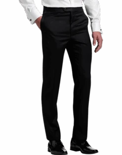 Joseph Abboud Black Label Modern Fit Suit Separates Tuxedo Pants, Black