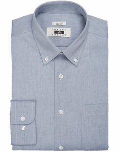 Joseph Abboud Classic Fit Button-Down Collar Shirt, Light Blue Chambray