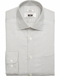 Joseph Abboud Modern Fit Spread Collar Dress Shirt, Green Tonal Grid