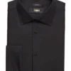 Joseph Abboud Modern Fit French Cuff Tuxedo Formal Shirt, Black
