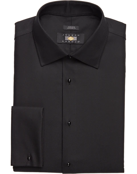 Joseph Abboud Modern Fit French Cuff Tuxedo Formal Shirt, Black 3 Joseph Abboud Modern Fit French Cuff Tuxedo Formal Shirt, Black