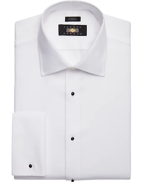 Joseph Abboud Classic Fit French Cuff Tuxedo Formal Shirt, White 3 Joseph Abboud Classic Fit French Cuff Tuxedo Formal Shirt, White