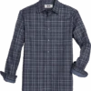 Joseph Abboud Modern Fit Sport Shirt, Navy Roadmap Plaid -Joseph Abboud Store MW40 6LWL 01 JOSEPH ABBOUD NAVY MAIN