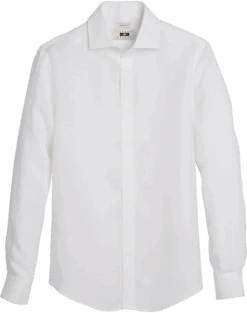 Joseph Abboud Modern Fit Linen Sport Shirt, White