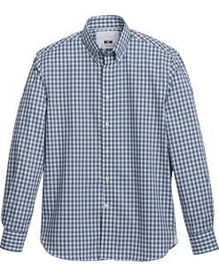Joseph Abboud Modern Fit Sport Shirt, Blue Shadow Plaid