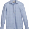 Joseph Abboud Modern Fit Sport Shirt, Blue Fine Plaid 1 Joseph Abboud Modern Fit Sport Shirt, Blue Fine Plaid -Joseph Abboud Store MW40 6MU1 26 JOSEPH ABBOUD LIGHT BLUE MAIN