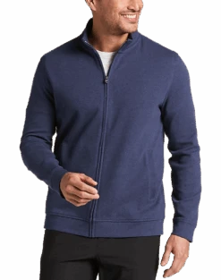 Joseph Abboud Modern Fit Full-Zip Sweater, Navy