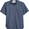 Joseph Abboud Modern Fit Sport Shirt, Navy Mini Floral -Joseph Abboud Store MW40 6MVL 01 JOSEPH ABBOUD NAVY MAIN
