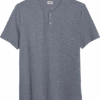 Joseph Abboud Modern Fit Short Sleeve Henley, Slate Stripe 1 Joseph Abboud Modern Fit Short Sleeve Henley, Slate Stripe -Joseph Abboud Store MW40 6N3D 17 JOSEPH ABBOUD SLATE MAIN