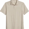 Joseph Abboud Modern Fit Short Sleeve Polo Shirt, Oatmeal Herringbone -Joseph Abboud Store MW40 6N3F 20 JOSEPH ABBOUD OATMEAL MAIN