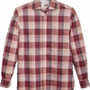 Joseph Abboud Modern Fit Sport Shirt, Burgundy Madras Plaid -Joseph Abboud Store MW40 6N6X 06 JOSEPH ABBOUD BURG MAIN