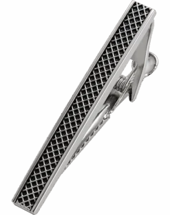 Joseph Abboud Tie Bar, Silver Grid