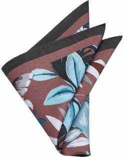 Joseph Abboud Pocket Square, Brown Botanical