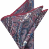 Joseph Abboud Pocket Square, Burgundy Paisley -Joseph Abboud Store MW40 8V52 06 JOSEPH ABBOUD BURG PSLY MAIN