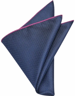 Joseph Abboud Pocket Square, Navy Check