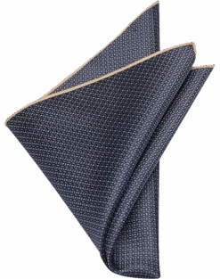 Joseph Abboud Pocket Square, Charcoal Check