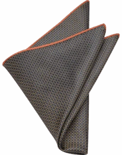 Joseph Abboud Pocket Square, Taupe Check