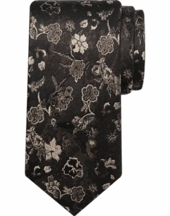 Joseph Abboud Narrow Tie, Brown Floral