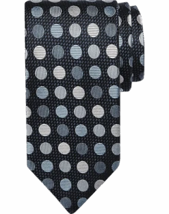 Joseph Abboud Narrow Tie, Black & Gray Dots