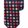 Joseph Abboud Narrow Tie, Black & Pink Dots