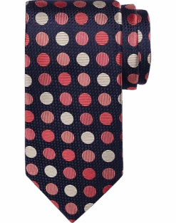 Joseph Abboud Narrow Tie, Black & Pink Dots