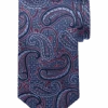 Joseph Abboud Narrow Tie, Navy Paisley