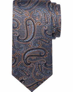 Joseph Abboud Narrow Tie, Brown Paisley
